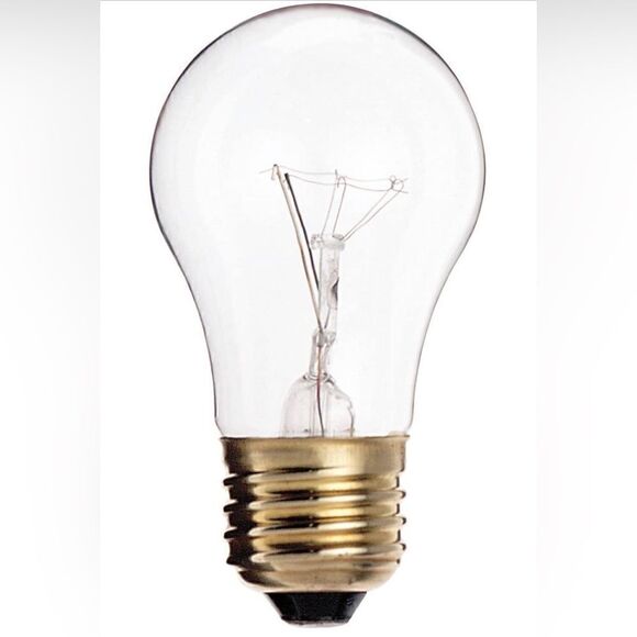 Satco S3814 130V Medium Base 25-Watt A15 Light Bulb, Clear-5 bulbs 💡💡💡💡💡 - Picture 1 of 4